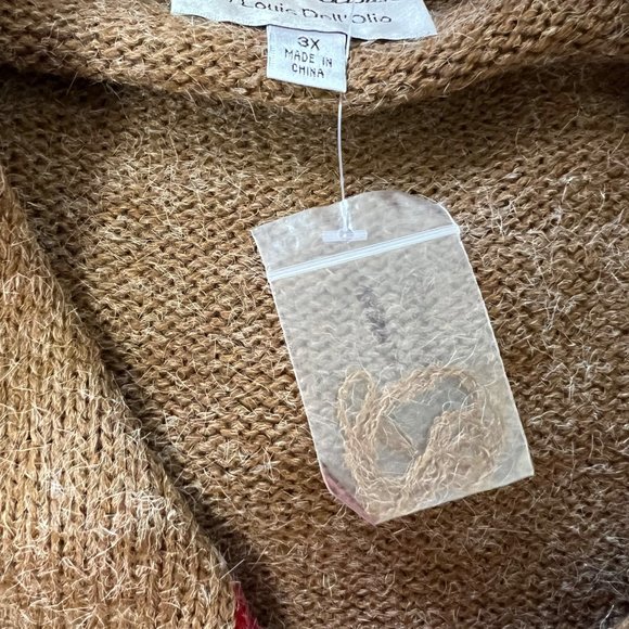 Linea Leisure by Louis Dell Olio Brown Red Double Zip Long Cardigan size 3X - Picture 12 of 16